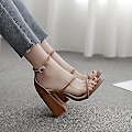 Miniatyrbild 5 av 5: Dam Sandaler-block Heel Open Toe Sandaler 41