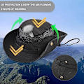 Miniatyrbillede 3 af 5: Foldbar fiskekasket med åndbart mesh og justerbar hagestrop black