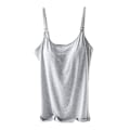Miniatyrbilde 1 av 5: Gravide Kvinner Ammeundertøy Camisole Maternity Justerbare Stropper Innebygd Pad Vest Topp Underskjorte Loungewear Grey M
