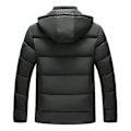 Miniatyrbillede 3 af 5: Herre Vinter Vatteret Foret Puffer Jakke Frakke Fleeceforet Overtøj Army Green 4XL
