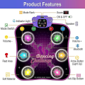 Miniatyrbilde 2 av 5: Dansematte for barn 3 4 5 6 7 8 9 10+ år med Bluetooth, musikkdansepad med lysende 6 piler, elektronisk danselekematte med 5 spillmoduser