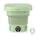 Miniatyrbillede 1 af 5: Foldbar Vaskemaskine Undertøj Sokker Vaskemaskine Bærbar Multifunktionel Tøjvasker Grass Green AU Plug