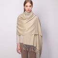 Miniatyrbillede 1 af 5: Dame Tørklæder, Cashmere Sjaler og Emballage til Dame Vinter Bryllupstørklæder Beige