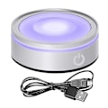 Miniatyrbild 1 av 5: Led-bas med touch-rund D-display för 3D-glaskonstfoto Fra