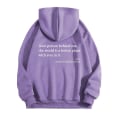 Miniatyrbillede 2 af 3: Dame Hættetrøjer med bogstavprint, afslappet sweatshirt, løs efterår langærmet sports gym pullover toppe Purple S