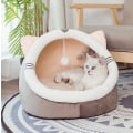 Miniatyrbilde 2 av 4: Kattesenger for innekatter eller små hunder, maskinvaskbare kattesenger khaki 46*46*37