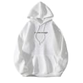 Miniatyrbillede 1 af 3: Dame Hættetrøjer med bogstavprint, afslappet sweatshirt, løs efterår langærmet sports gym pullover toppe White L
