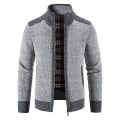 Miniatyrbillede 1 af 4: Efterår Vinter Varm Cardigan Mænd Fleece Lynlås Sweatere Jakker Herre Slim Fit Strikket Sweaterfrakke Tyk Cardigan Sweater Frakke Mænd Picture Color1 L