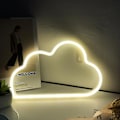 Miniatyrbild 1 av 5: Moln Neon Skylt, LED Neon Ljus Vägglampa Väggdekor, Batteri Eller USB-driven Lysande Neon Skylt För Sovrum, Barnrum, Vardagsrum, Bar, Fest, Jul Warm White