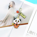 Miniatyrbild 1 av 5: Kawaii tecknad söt nyckelkedja hänge accessoarer utsökt min melodi cinnamoroll mjuk gummi nyckelkedja väska biltillbehör Liu Bei
