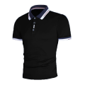 Pikkukuva 1 / 3: Miesten yksivärinen lyhythihainen poolopaita golf-t-paita Black 3XL