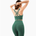 Miniatyrbild 1 av 5: Mjukt Yoga Set Dam Sportkläder Träningsdräkter Utan Sömmar Fram Yoga Kläder Gym Set Sportkläder Dark Green set 1 M