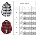 Miniatyrbilde 2 av 2: Herre Klassisk Rutete Langermet Knapper Ned Skjorte Lapel T-skjorter Topper Black And Red M