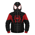 Miniatyrbild 1 av 2: Barn Pojke Spider-man Hoodies Hooded Zip Jacka Topp Ytterkläder Fans Present Black Miles 6-7 Years