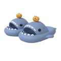 Miniatyrbild 1 av 4: Tiger Figurine Shark Slides Gul Shark Slides Tofflor Super Mjuk Bekväm Anti-halk Pumpkin - Haze Blue 40-41 yards