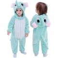 Miniatyrbillede 1 af 2: Spædbarn Tiger Dinosaur Kostume Udklædning Hætte Romper Jumpsuit Elephant 73