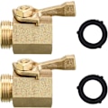 Miniatyrbillede 2 af 5: Kraftig Messing Havevandslange Afspærringsventil, 3/4 Tomme, 2 stk. guld