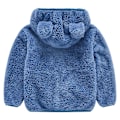 Miniatyrbild 2 av 3: Teddybjörnsjacka med huva för småbarn, fluffig fleece, varm jacka med dragkedja, ytterkläder Blue 4-5 Years