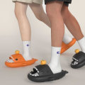 Miniatyrbilde 2 av 4: Tigerfigur Hai Sandaler Gule Hai Sandaler Tøfler Supermyke Komfortable Sklisikre Little pumpkin. - Color 36-37 yards