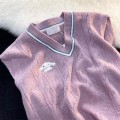 Miniatyrbilde 1 av 4: Tegneserie Strikket Genser Kawaii Sanrio Cinnamoroll Genser Vest Løs Casual Brodert Genser Høst Vinter Topp Bursdagsgave L 50-55KG Cinnamoroll-4