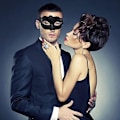 Miniatyrbild 2 av 5: Maskeradansiktsmask, Mode Spets Par Maskeradansiktsmask Black