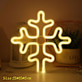 Miniatyrbild 2 av 5: LED Neonljus Väggkonstskylt Sovrumsdekor Hängande Nattlampa Hemfest Högtidsdekor Julklapp Snowflake