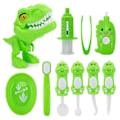 Miniatyrbild 1 av 5: Tecknad Dinosaurie Barn Tandläkarleksaker Låtsaslek Läkare Simulering Barn Läkare Set Pedagogiska Leksaker För Flicka Pojke Gåva Green
