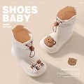 Pikkukuva 3 / 3: Sarjakuva lasten sadebootsit putkessa, vedenpitävät lasten kengät, kevyet ja lämpimät lasten vesikengät. Rice white bear 19 (18.5cm in length)