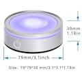 Miniatyrbild 4 av 5: Led-bas med touch-rund D-display för 3D-glaskonstfoto Fra
