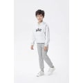 Miniatyrbild 5 av 5: Pojkar Småbarn Bomull Aktiv Jogger Sweatpants, Barn Casual Athletic Solid Pocket Pull On Byxor grey 110CM