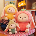 Miniatyrbild 5 av 5: Härlig Frukt Kanin Plyschleksak Fylld Kudde Mjuk Bekväm Hudvänlig Plyschdocka För Barn Jul Barnens Dag Pineapple Rabbit 30cm