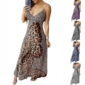 Miniatyrbillede 2 af 3: Dame Kjole Cheetah Sommerfugl Print Kjole blue XL