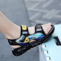 Miniatyrbild 5 av 5: Nya Trendiga Pojkar Sommar Utomhus Sandaler Fiskarsandaler Lätta Sport Sandaler 3c166jk BlackYellow 34