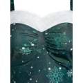 Miniatyrbilde 2 av 5: Dame Vintage Julekjoler Ombre Farge Snøfnuggtrykk Off Shoulder Partykjole XL