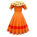 Pikkukuva 3 / 4: Encanto Pepa Lasten Tyttöjen Cosplay-asu Naamiaisasu Karnevaalijuhliin Prinsessamekot 8-9 Years