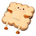 Miniatyrbild 1 av 3: Söt plyschdocka Simulering Kawaii Bröd Toast U-formad Kudde Plyschleksaker Mjukt Stoppat Brödkudde A