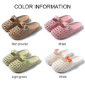 Miniatyrbillede 5 af 5: Alsidige sommerslippers til damer, trendy ensfarvede slippers til studerende, afslappede hjemmesandaler, udendørs hjemmesko Khaki 37-38