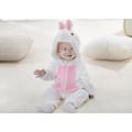 Miniatyrbilde 2 av 4: Unisex Dyrekostyme Vinter Høst Flanell Hette Jumpsuit Rabbit 70