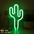 Miniatyrbild 5 av 5: Led Neon Ljus Väggkonst Skylt Sovrumsdekor Regnbåge Hängande Nattlampa Hemfest Semesterdekor Julklapp Cactus