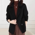 Miniatyrbillede 4 af 5: Dame Vinter Plus Size Jakke Oversized Koreansk Version Varm Kappe Frakke Til Daglig Arbejde Kontorbeklædning Dark Brown M