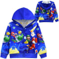 Miniatyrbild 2 av 3: Super Mario Bros 3D-tryck Barn Hoodie Jacka Kappa Långärmad Tecknad Casual Hel Dragkedja Huvtröja Toppar Ytterkläder A 4-5 Years