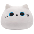 Miniatyrbillede 1 af 5: 3D Sort Kat Plys Fyldt Dyr Legetøj Pude White 55cm