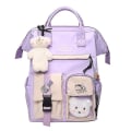 Miniatyrbild 1 av 3: Ryggsäck för Kvinnor Tonåringar Flickor Kawaii Söt Björn College Studenter Rese Casual Skolväska Purple