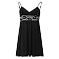 Miniatyrbild 4 av 5: Sexig spetsunderkläder för kvinnor Babydoll V-ringad Sling Nattlinne Rygglös Mini Nattklänning Underkläder Sovkläder Black L