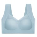 Pikkukuva 2 / 3: Naisten saumaton push-up-liivi muotoileva, langaton crop top -toppi urheiluliivit alusvaatteet Light Blue 2XL