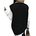 Miniatyrbillede 2 af 3: Dame Sweater Vest Dame Oversized V-hals Ærmeløse Sweaters back M