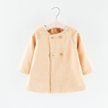 Miniatyrbillede 1 af 3: Småbørn Børn Baby Piger Vinterfrakke Jakke Poncho Kappe Overfrakke Overtøj Beige 3-4 Years