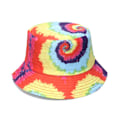 Miniatyrbillede 1 af 4: 3D Bucket Hat Sammenfoldelig Bredskygget Solhat Farvetryk Letvægt A D 56 58cm