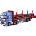 Miniatyrbild 1 av 5: Zinklegering Trä Transportör Modell Leksaksbil Simulering Ingenjörsbil Pojkar Leksaksbil Släpvagn Materialtransportör Barnleksaker red