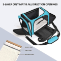 Miniatyrbild 2 av 5: Kattväska, bärbar, crossbody, stor kapacitet, andningsbar husdjursväska, airbag, utomhusbil bärbar hundväska blue 40*25*25CM